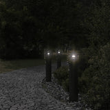 Lampadaire Vidaxl pour l'extérieur avec capteur 60 cm en acier inoxydable noir - afbeelding 3