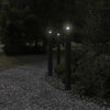 Lampadaire Vidaxl pour l'extérieur avec capteur 110 cm en acier inoxydable noir