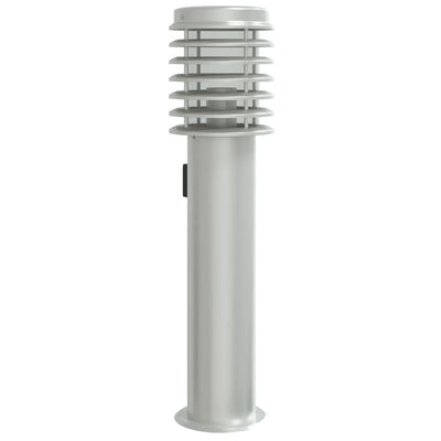Lampadaire Vidaxl à l'extérieur avec douille de 60 cm en acier inoxydable argent