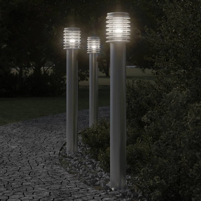 Lampadaire Vidaxl à l'extérieur avec douille de 110 cm en acier inoxydable en acier