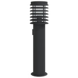 Lampadaire Vidaxl à l'extérieur avec douille de 60 cm en acier inoxydable noir - afbeelding 2