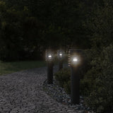 Lampadaire Vidaxl à l'extérieur avec douille de 60 cm en acier inoxydable noir - afbeelding 3