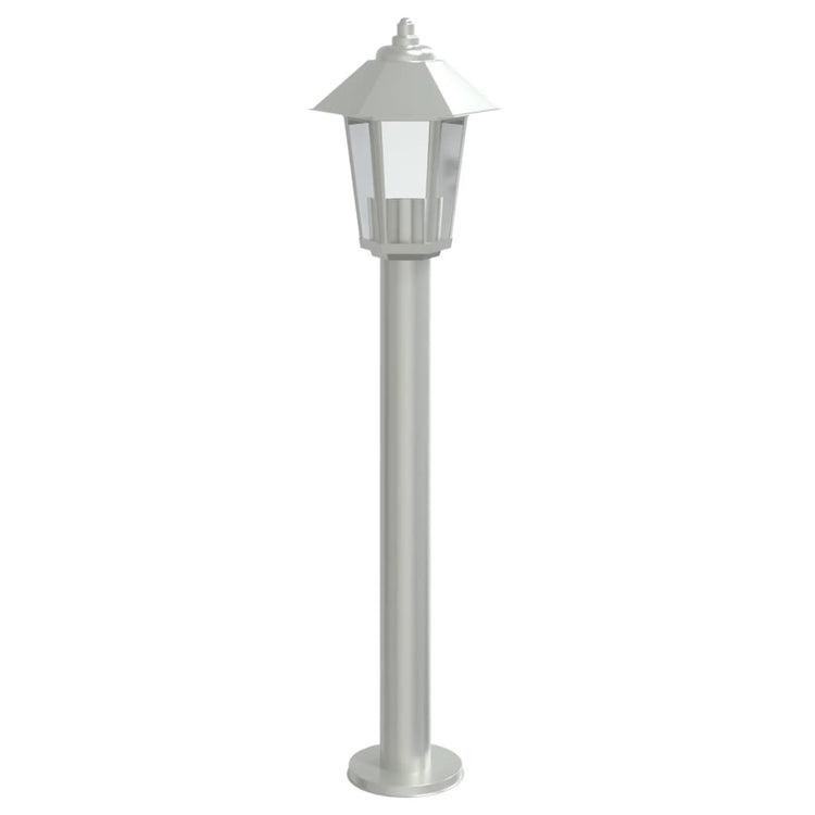 Vidaxl lampadaire extérieur 80 cm en acier inoxydable argent couleur