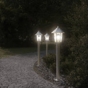 Lampadaire Vidaxl pour l'extérieur 3 st 80 cm en acier inoxydable en argent coloré - afbeelding 3