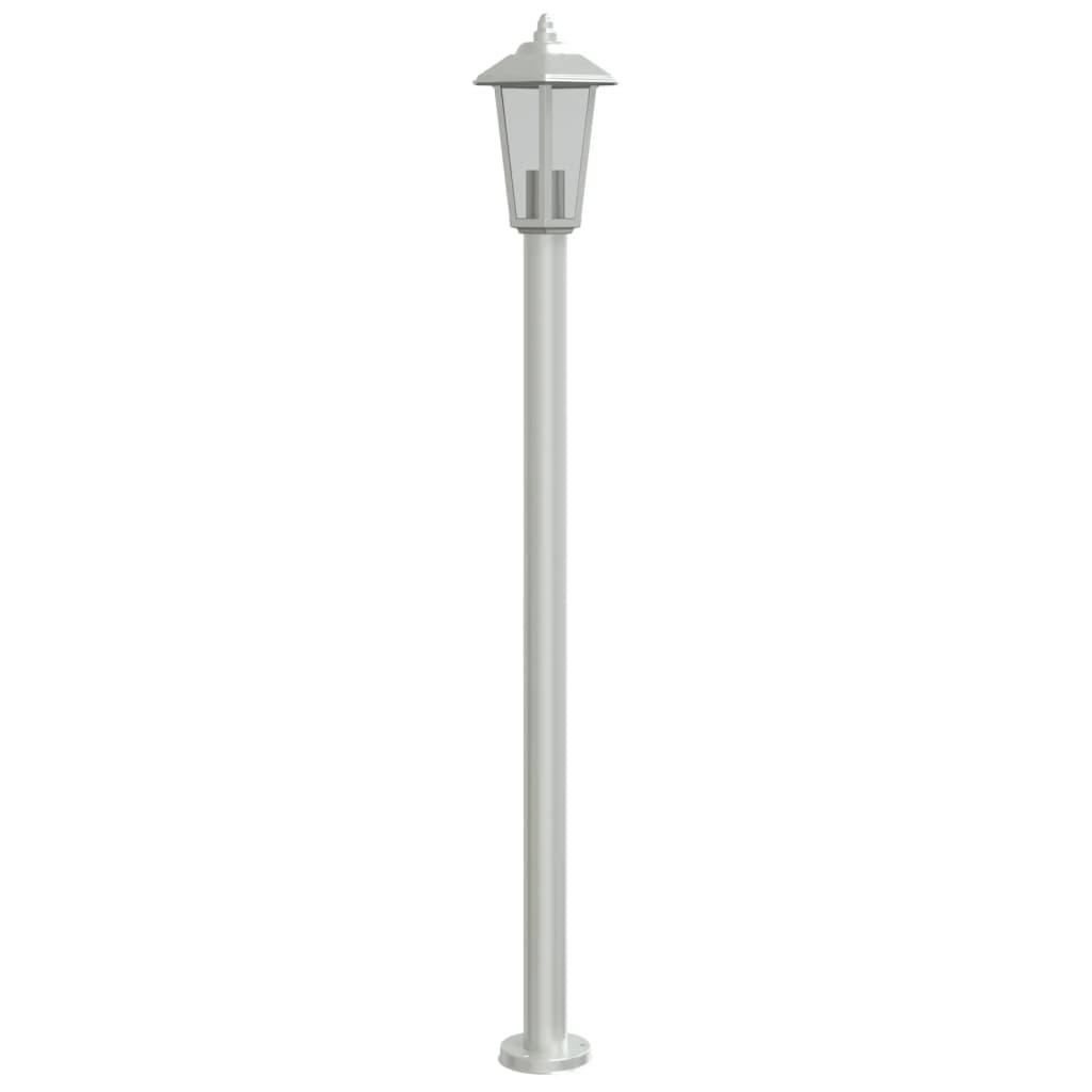 Lampadaire Vidaxl pour l'extérieur de 120 cm en acier inoxydable en argent coloré