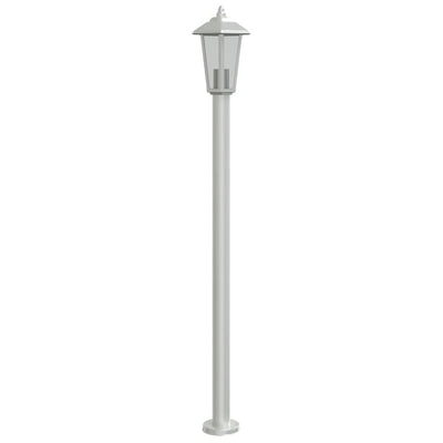 Lampadaire Vidaxl pour l'extérieur de 120 cm en acier inoxydable en argent coloré