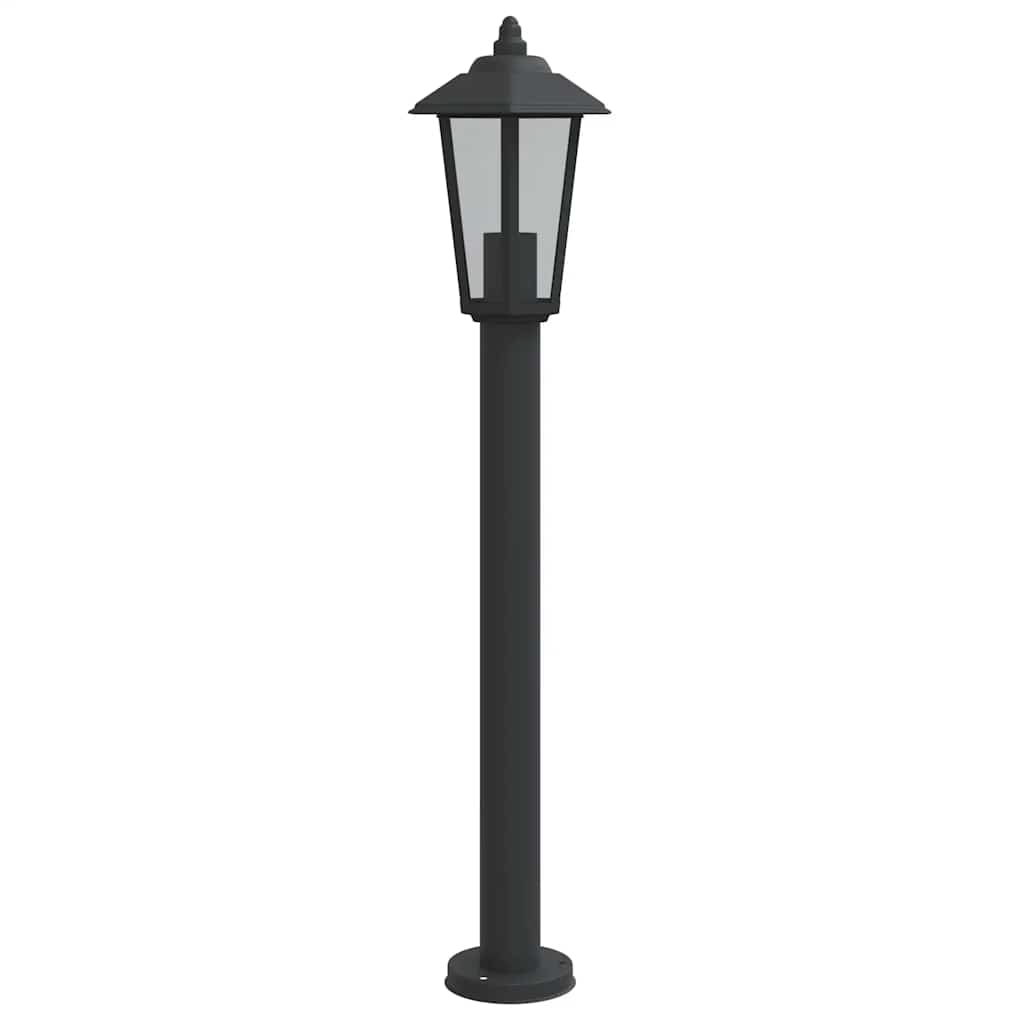 Lampadaire Vidaxl pour l'extérieur de 80 cm en acier inoxydable noir