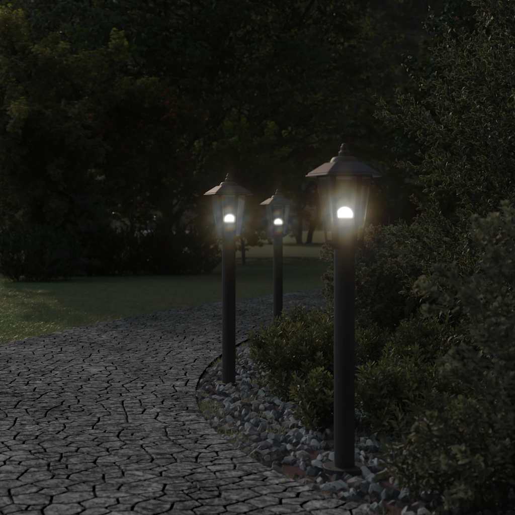 Lampadaire Vidaxl pour l'extérieur de 80 cm en acier inoxydable noir
