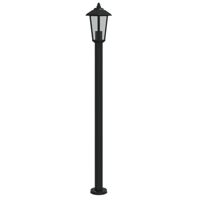 Lampadaire Vidaxl pour l'extérieur de 120 cm en acier inoxydable noir