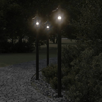 Lampadaire Vidaxl pour l'extérieur de 120 cm en acier inoxydable noir