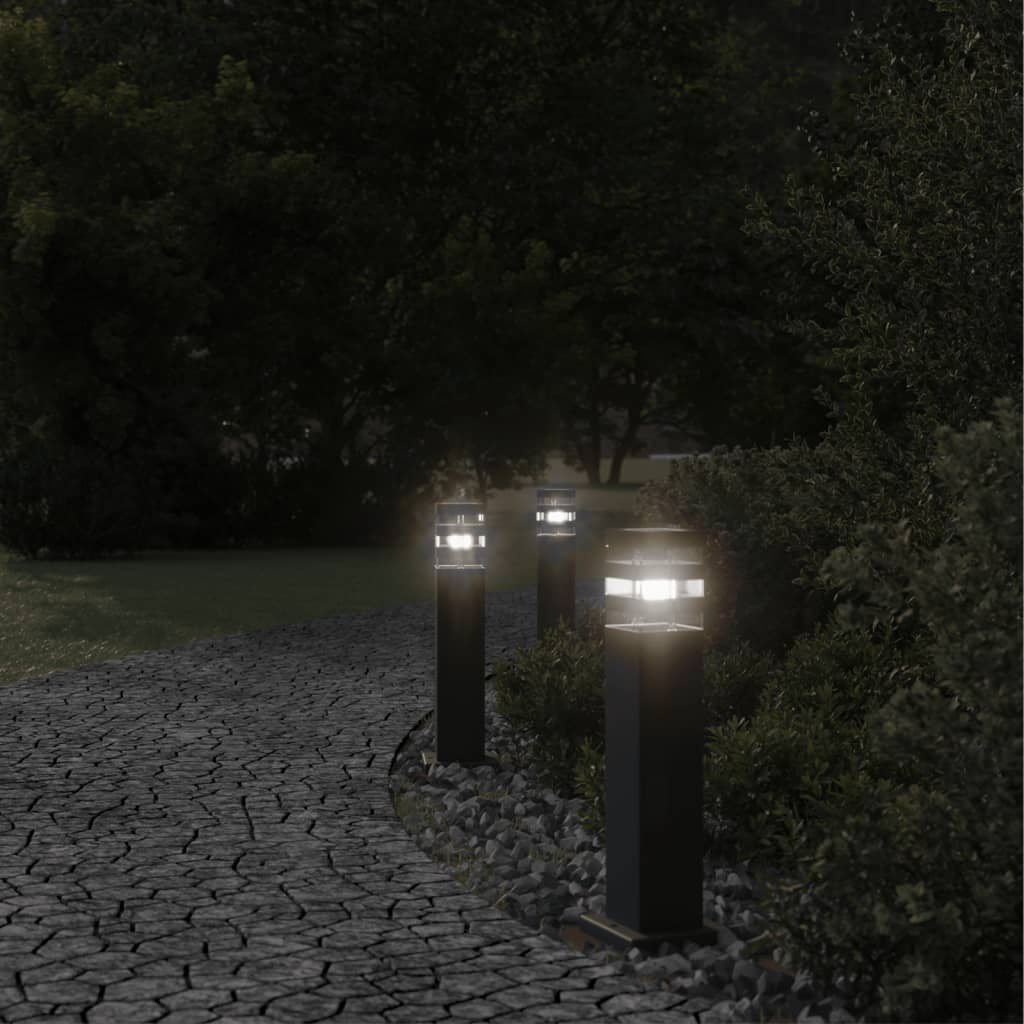 Lampadaires Vidaxl pour l'extérieur de 50 cm en aluminium noir