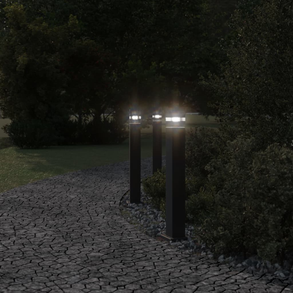 Lampadaires Vidaxl pour l'extérieur de 80 cm en aluminium noir