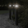 Lampadaire Vidaxl pour l'extérieur avec du capteur 80 cm en aluminium noir