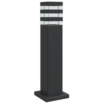 Lampadaire Vidaxl pour l'extérieur avec une douille de 50 cm en aluminium noir