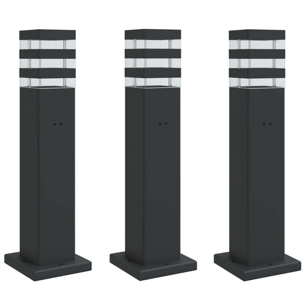 Vidaxl Floors extérieurs 3 m avec socket 50 cm en aluminium noir