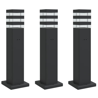 Vidaxl Floors extérieurs 3 m avec socket 50 cm en aluminium noir