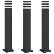 Vidaxl Floors extérieurs 3 m avec socket 80 cm en aluminium noir - afbeelding 2