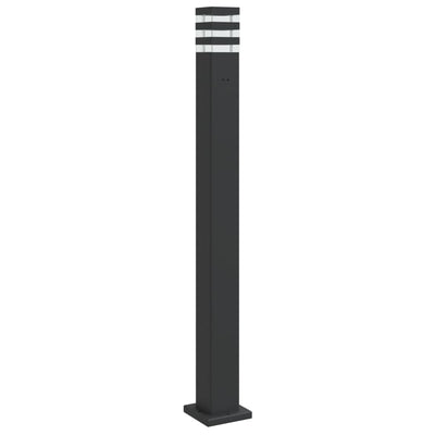 Lampadaire Vidaxl pour l'extérieur avec une douille de 110 cm en aluminium noir