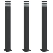Vidaxl Floors extérieurs 3 m avec socket 110 cm en aluminium noir - afbeelding 2