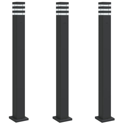 Vidaxl Floors extérieurs 3 m avec socket 110 cm en aluminium noir