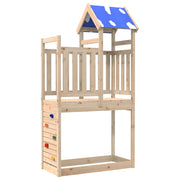 Vidaxl Play Tower avec mur d'escalade 110.5x52.5x215 cm Pine solide - afbeelding 2