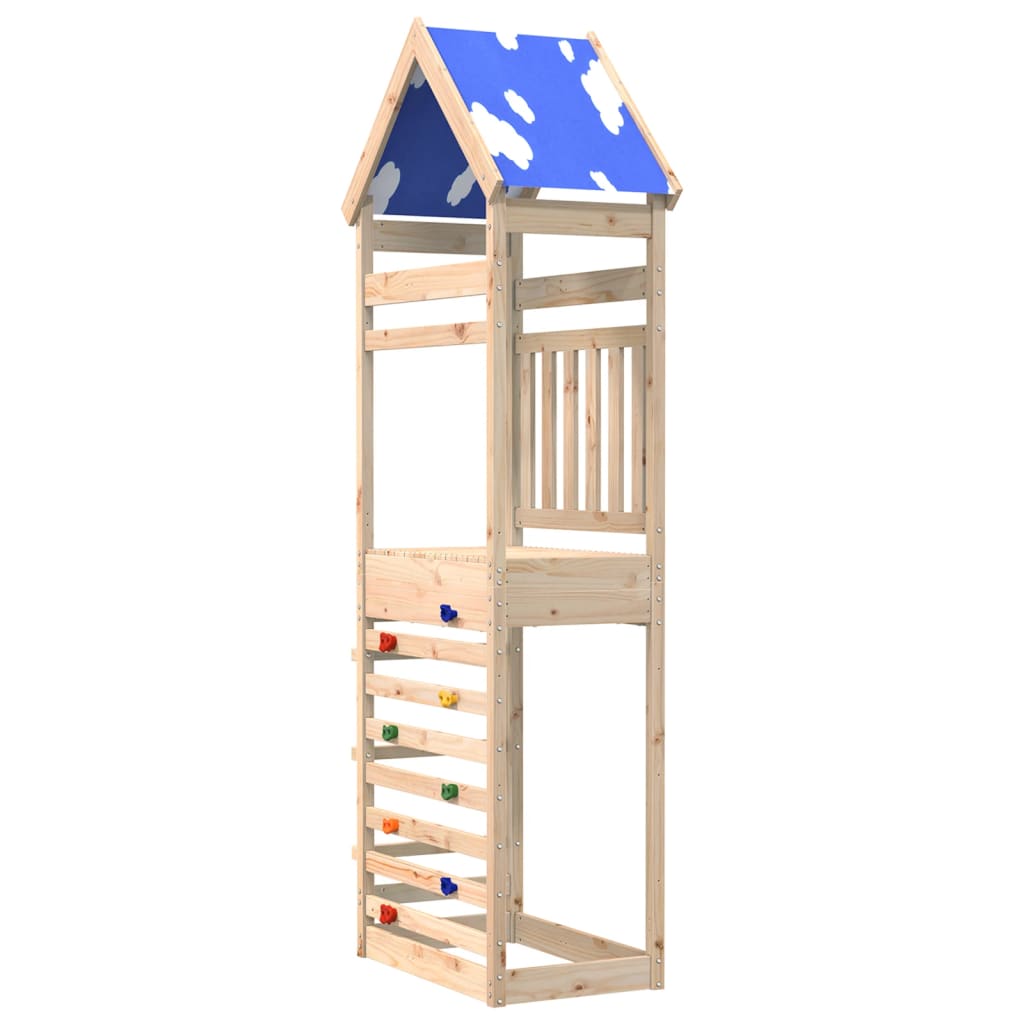 Vidaxl Play Tower avec mur d'escalade 85x52.5x265 cm Pine solide