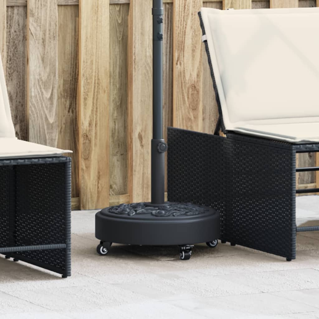 Pied de parasol Vidaxx à roulettes pour mât de ø38 48 mm 27 kg rond