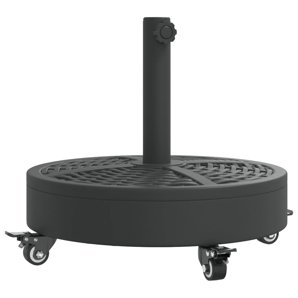 Pied de parasol Vidaxx à roulettes pour mât de ø38 48 mm 27 kg rond