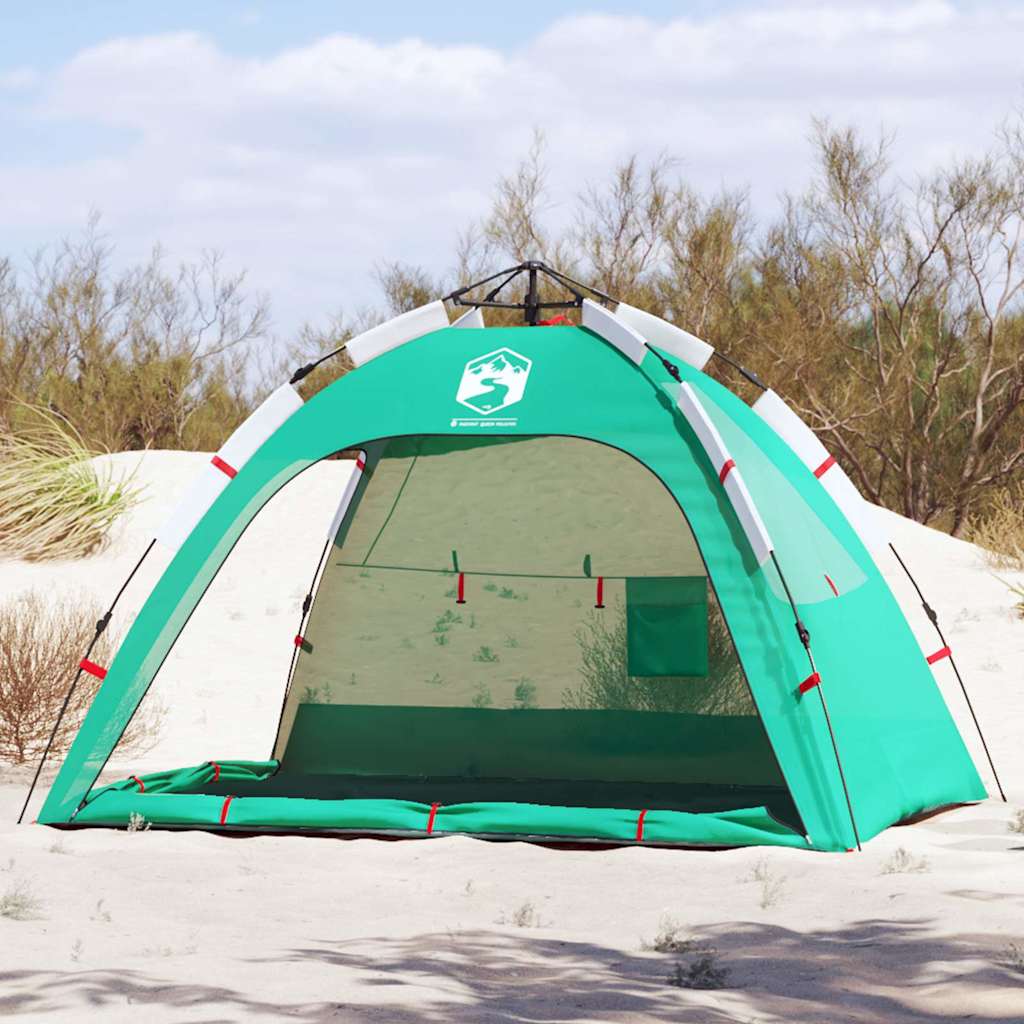 Vidaxl Beach Tent 2 Personne étanche à libération rapide en vert