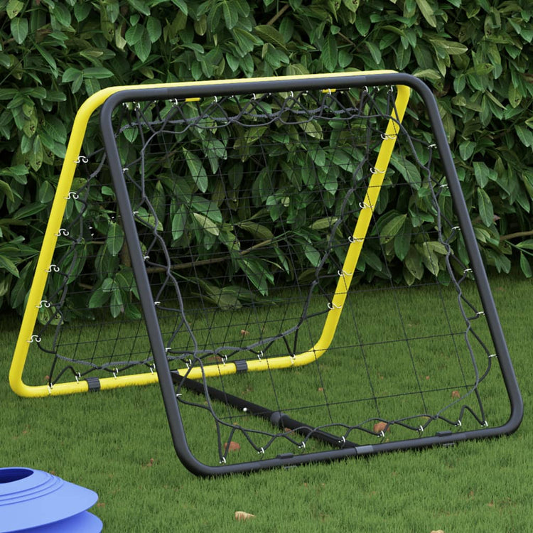 Vidaxl Football Rebonder Double acier réglable en acier et noir