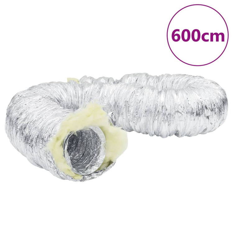 Tuyau de ventilation vidaxl isolé Ø12,5 cm 6 m aluminium