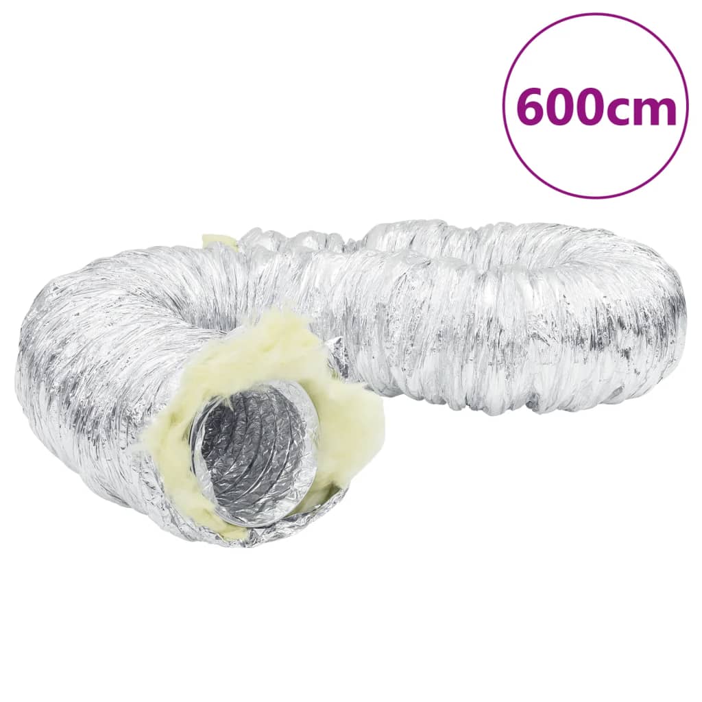 Vidaxl Ventilation tuyau isolé Ø15 6 m cm Aluminium