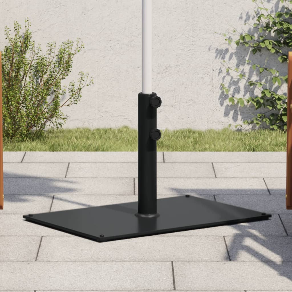 Base de parasol vidaxl pour les bâtons de Ø32 38 48 mm 15 kg rectangulaire