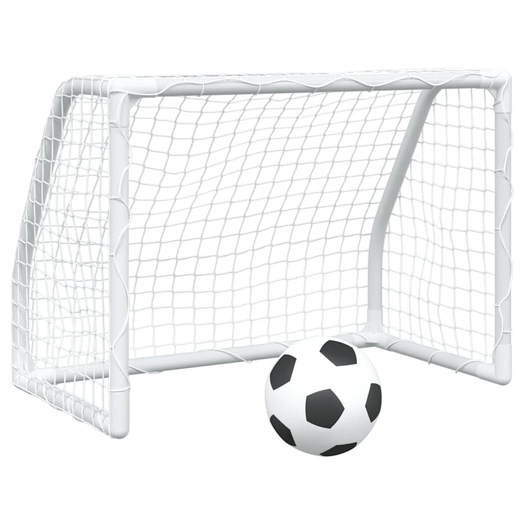 Vidaxl Children's Football Buts 2 ST avec balle 64x35x48 cm Métal blanc