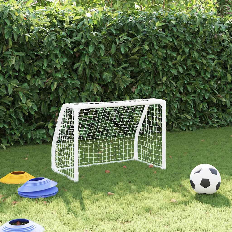 Vidaxl Children's Football Buts 2 ST avec balle 64x35x48 cm Métal blanc