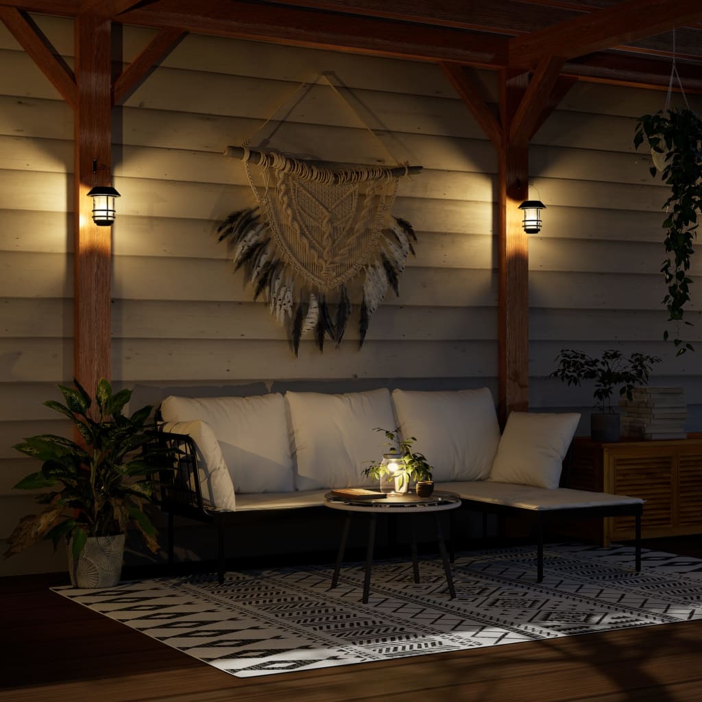 Vidaxl Wall Lanterns pour l'extérieur 2 st solaire flamme flamme blanc chaud