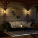 Vidaxl Wall Lanterns pour l'extérieur 2 st solaire flamme flamme blanc chaud