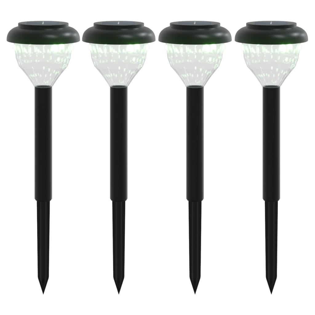 Vidaxl Garden Path Lighting 4 St Solar avec des broches au sol RVB et Warmwit