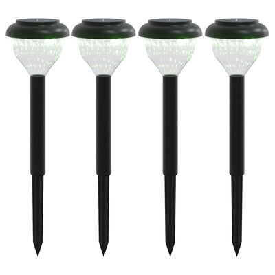 Vidaxl Garden Path Lighting 4 St Solar avec des broches au sol RVB et Warmwit