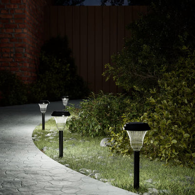 Vidaxl Garden Path Lighting 12 ST Solar avec broches moulues blanches