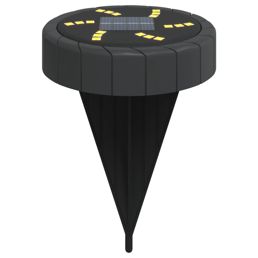 Vidaxl Ground Lampes 4 St Solar avec des broches moulues blancs chauds