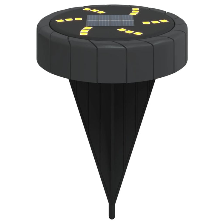 Vidaxl Ground Lampes 4 St Solar avec des broches moulues blancs chauds