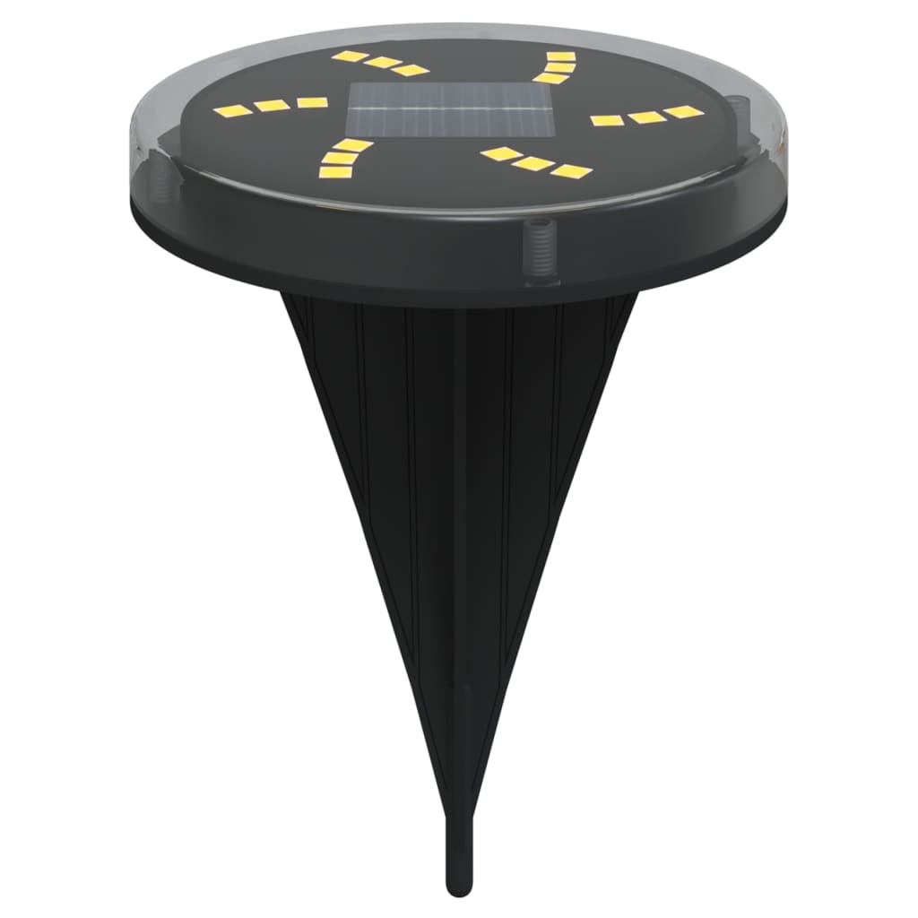 Vidaxl Ground Lampes 4 St Solar avec des broches moulues blancs chauds