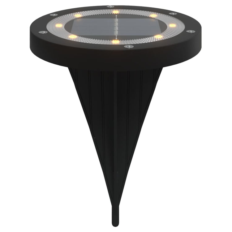 Vidaxl Ground Lampes 12 ST Solar avec des broches moulues blancs chauds