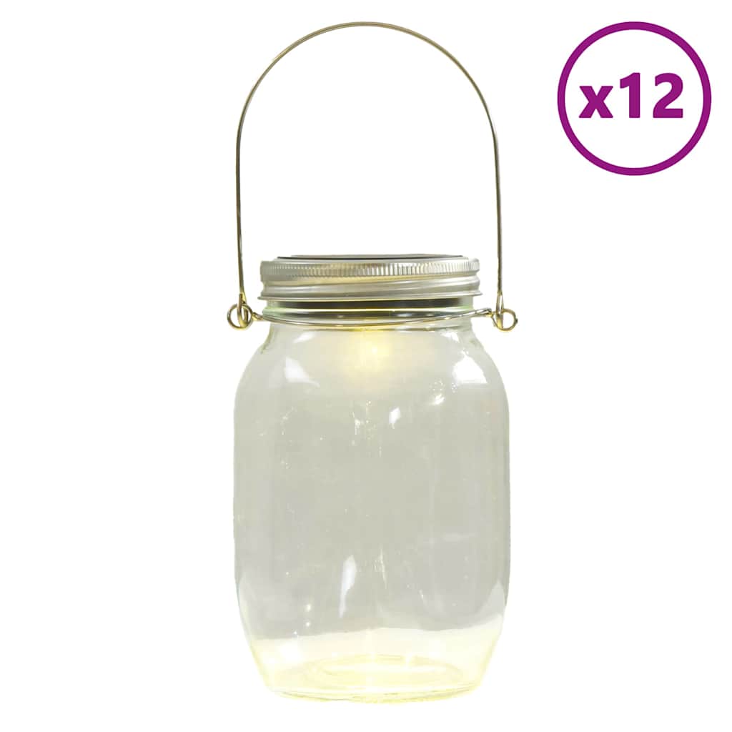 Vidaxl Garden Lanterns 12 ST Glass White White