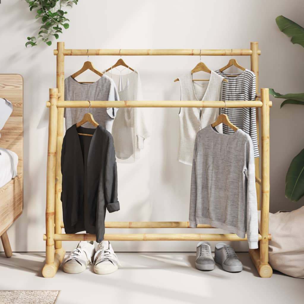 Rack de vêtements Vidaxl 100x30x100 cm de bambou