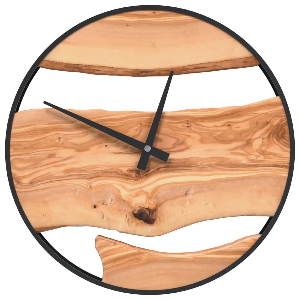 Horloge murale vidaxl Ø35 cm fer et brun d'olive