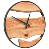 Horloge murale vidaxl Ø35 cm fer et brun d'olive - afbeelding 3