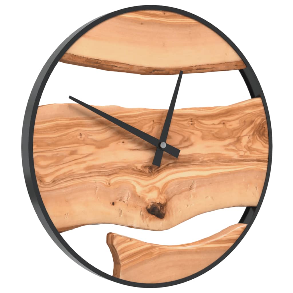 Horloge murale vidaxl Ø35 cm fer et brun d'olive