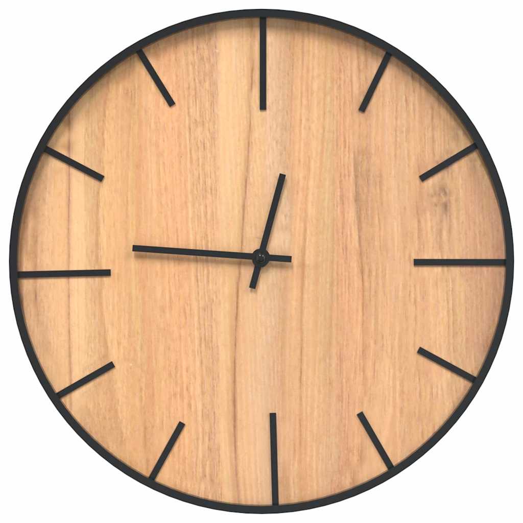 Horloge murale vidaxl Ø39 cm fer et brun de bois transformé